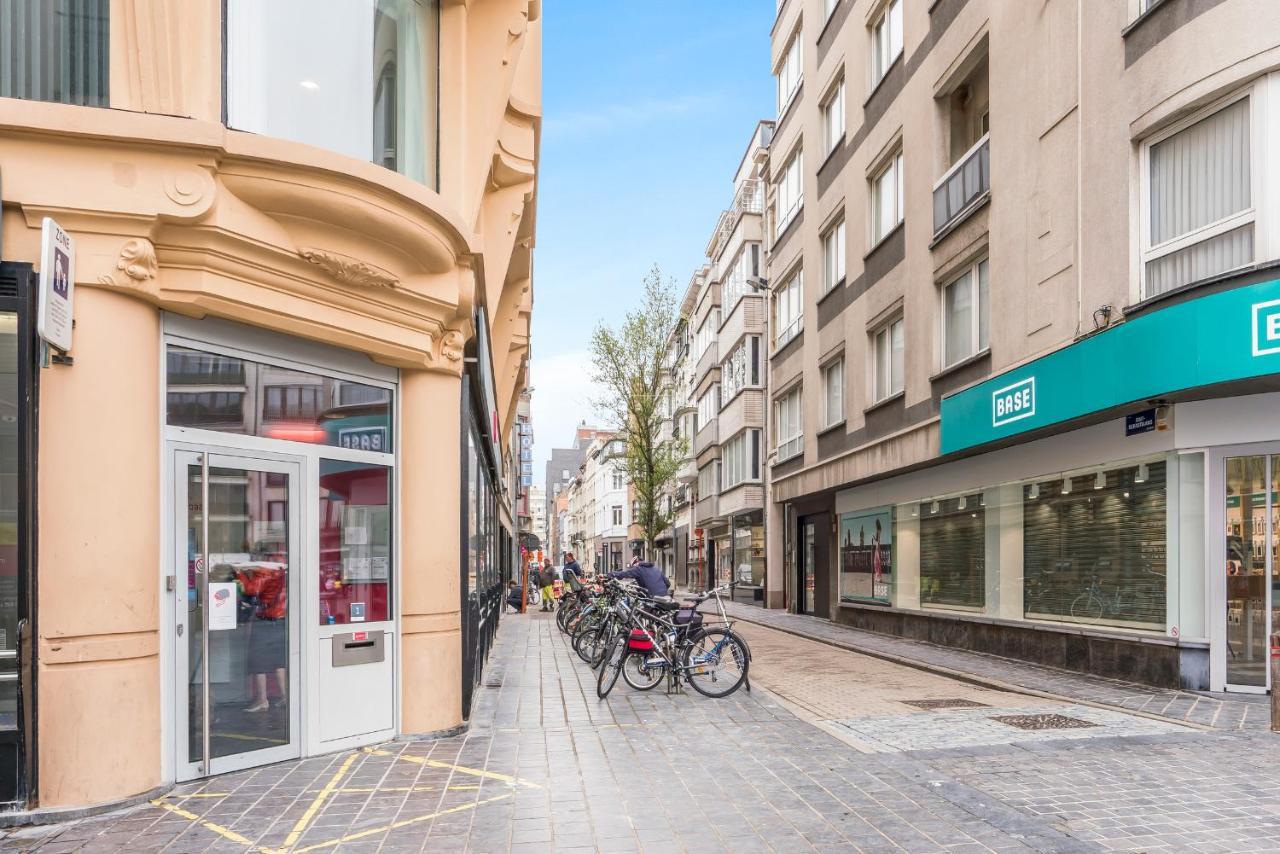 Retro Woning Te Centrum Oostende, 5Min Van De Kust Luaran gambar