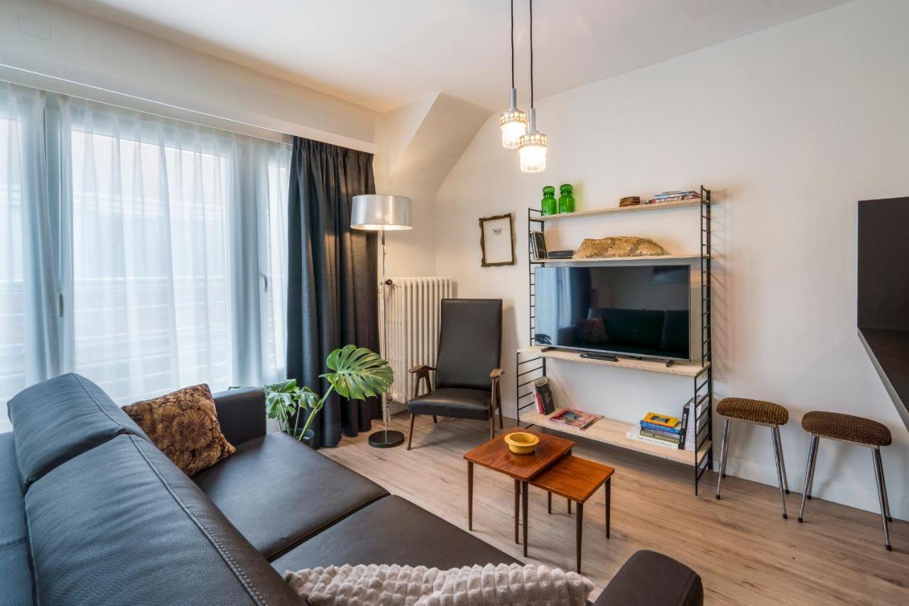 Retro Woning Te Centrum Oostende, 5Min Van De Kust Luaran gambar